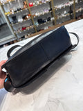 Patricia Nash Black Leather Flap Crossbody Bag, 11.5"x9"