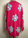 Pink Cardigan  Sweater, XL