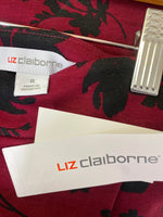 New Liz Claiborne Burgundy Floral Skirt, 8