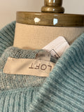 Loft Wool Blend Blue Snowflake Sweater, L