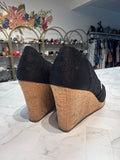 Toms Black Wedge Shoes, 8.5