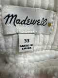 Madewell White Corduroy 25" Inseam Jeans, 33 (16)