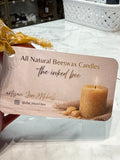 New The Inked Bee Artisan All Natural Beeswax Candle, 4" tall (Shipping not available)