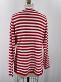 Berek Studio Red/White Stripe Cardigan, L