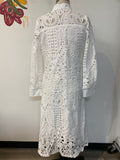White Button Front Dress, S