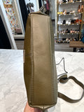 Vince Camuto Green Leather Libby Crossbody Bag, 11"x9"
