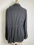 Anna Cai Open Front Black Lyocell Jacket, XL