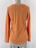 Loft Orange Waffle Knit Top, M