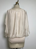 Giusy Silk Blend Champagne Top, S