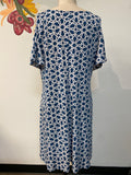 Roz & Ali Blue Open Shoulder Dress, XL