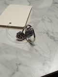 Rhodium over Sterling Silver BBJ Rhodite Garnet Ring, 10