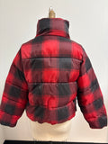 Old Navy Red Plaid Water Resistant Jacket, XS