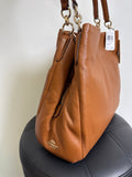 New Coach Brown Leather Phoebe Crossbody Bag, 12"x11"