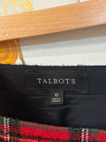 Talbots Red Plaid Skirt, 10