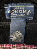 Sonoma Black Corduroy Overalls, M