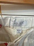 Judy Blue White Palazzo 29" Inseam Jeans, 5/27 Short