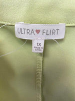 Ultra Flirt Green Blazer Jacket, 1X