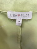 Ultra Flirt Green Blazer Jacket, 1X