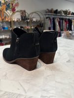 Toms Black Wedge Boots, 8.5