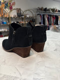 Toms Black Wedge Boots, 8.5