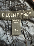 Eileen Fisher Blue 100% Silk Top, XL