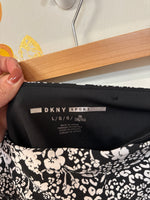 DKNY Black Print Pocket Leggings, L