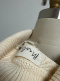 Marled Cropped Red Stripe Sweater, M