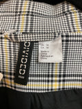 H&M Black Plaid Blazer Jacket, M