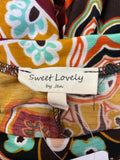 Sweet Lovely Brown Print Dress, 3XL