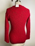 New York & Co Metallic Red Sweater, S