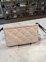 New Betsey Johnson White Double Pouch Wristlet, 8.5"x5.25"