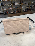 New Betsey Johnson White Double Pouch Wristlet, 8.5"x5.25"