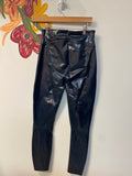 Spanx Blue Faux Leather 28" Inseam Leggings, S