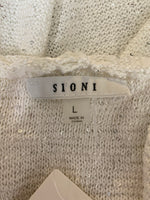 Sioni White Hooded Sweater, L