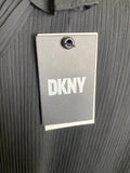 New DKNY Black Tie-Neck Pleated Balloon-Sleeve Chiffon Dress, 14W