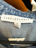 Jane + Delancey Blue Top, 1X