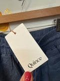 New Quince Blue 100% Linen Wide Leg 27.5" Inseam Pants, XS