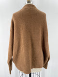 Cable Stitch Brown Oversized Sweater, M
