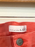 Loft Pink Modern Kick Crop 25" Inseam Jeans, 8