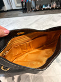 New Tous Black Leather Shoulder Bag, 12"X7" (retail $299)