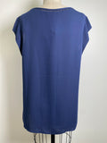 New Les Serein Navy Tara Lattice Stitch Fix Top, L