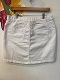 Croft & Barrow White Denim Skirt, 12