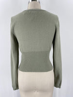 American Eagle Green Cardigan, M