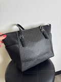 Michael Kors Black Signature Shoulder Bag, 14.5"x9.5"