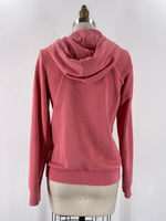 Adidas Pink Hoodie Zip Front Pocket Jacket, S