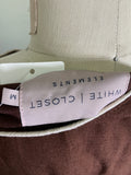 White Closet Elements Brown Linen Top, M