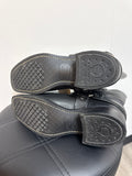 Frye Black Leather Belted Harness Boots, 9