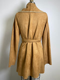 Solitaire Brown Faux Suede Jacket, M