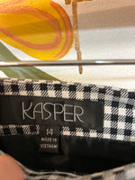 Kasper Black Gingham Skirt, 14