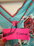 New Betsey Johnson  Rose Garden Printed Seersucker Tea Dress, M